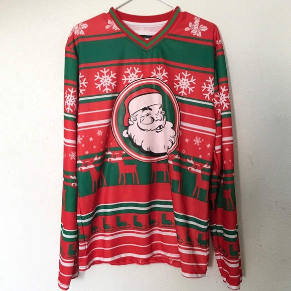 santa hockey jersey